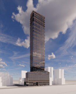 460 10th Avenue. Designed by Perkins Eastman. Rendering courtesy of Sherwood Equities.
