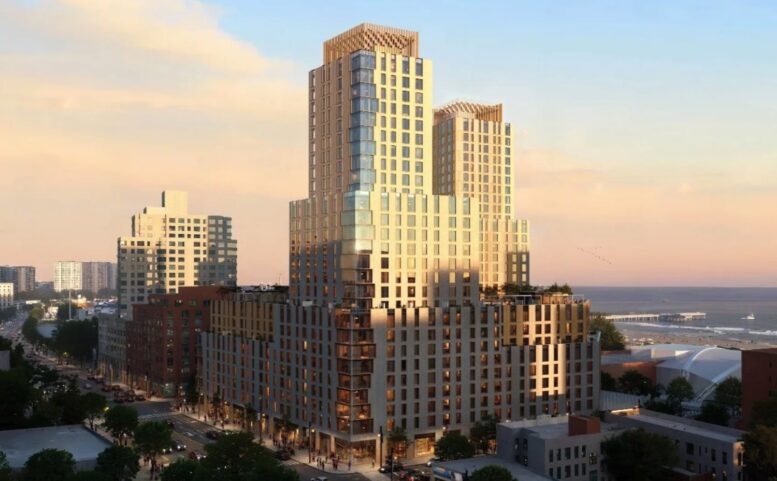 Rendering of Tilyou Towers. Credit: IMC Architecture.