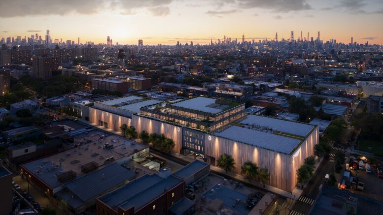 Rendering of Echelon Studios. Designed by COOKFOX Architects; rendering by DBOX.