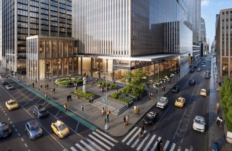 1211 Avenue of The Americas renovation. Designed by Kohn Pedersen Fox.