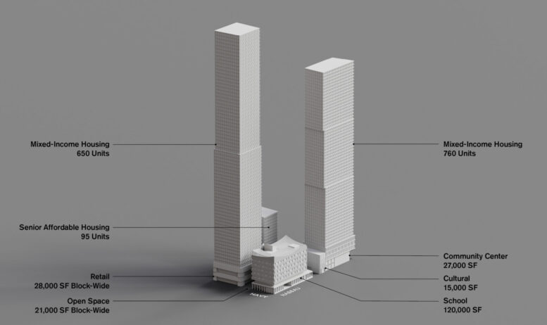 Program layout for 240 Nassau Street. Rendering courtesy of Alloy Development.