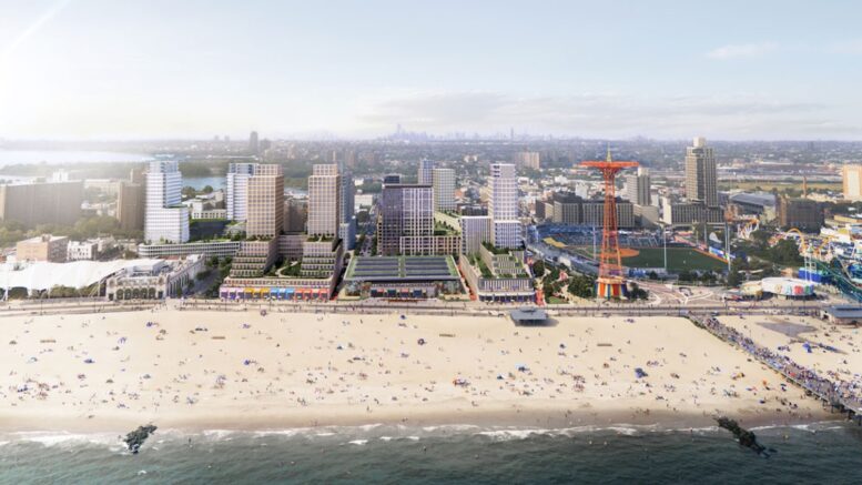 Rendering of Coney Island shoreline, courtesy of ONE Architecture & Urbanism.